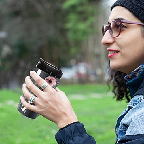 Snoopy Coffee Cup, Insulated Double-Wall Vacuum Insulated Thermos Water Bottle with Lid, Leak-Proof, Direct-Drinking Mug, Perfect for Outdoor Activiti