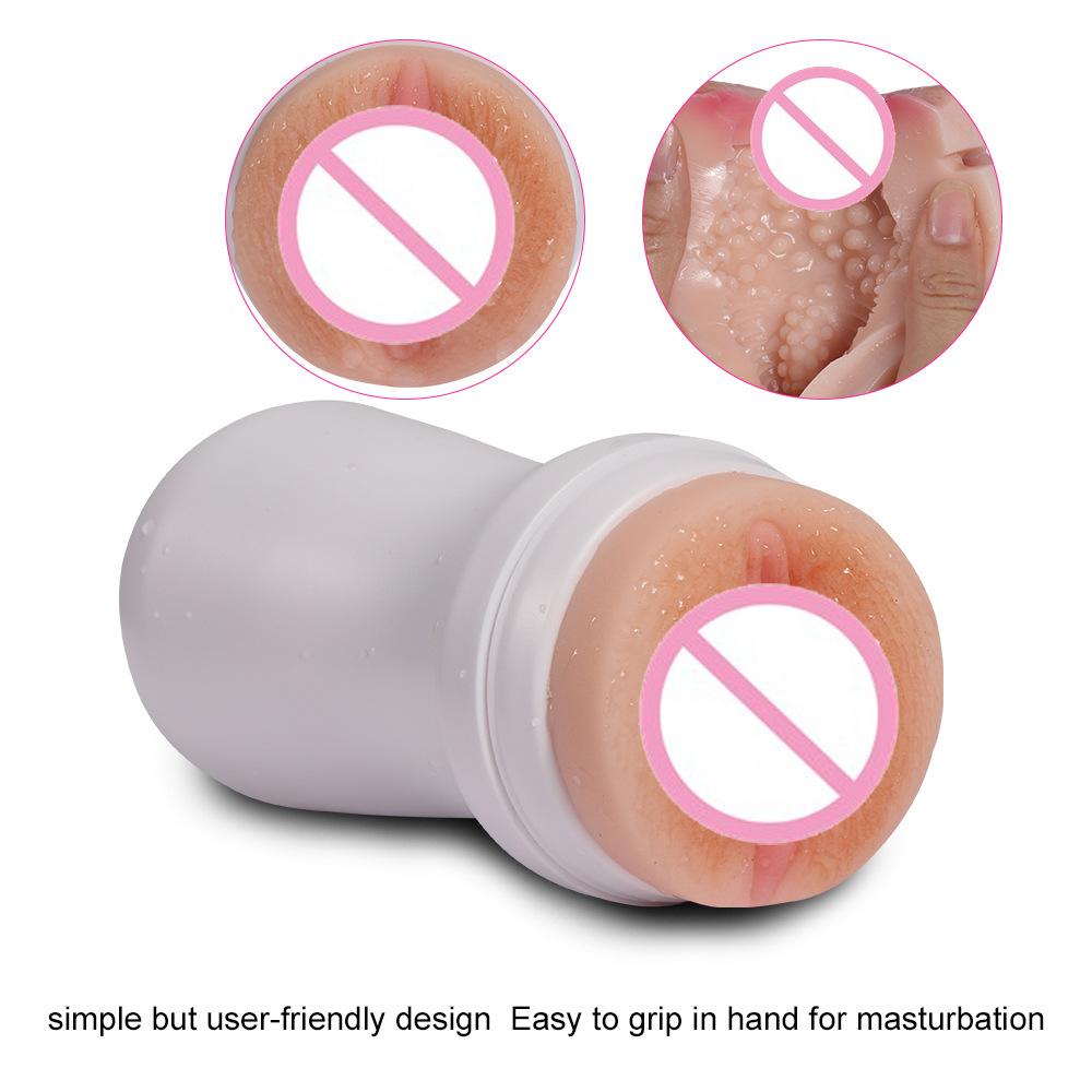 Men's Strong Suction Masturbator Cup with Textured Canal & Full Particle Simulation Channel for Enhanced Pleasure Experience