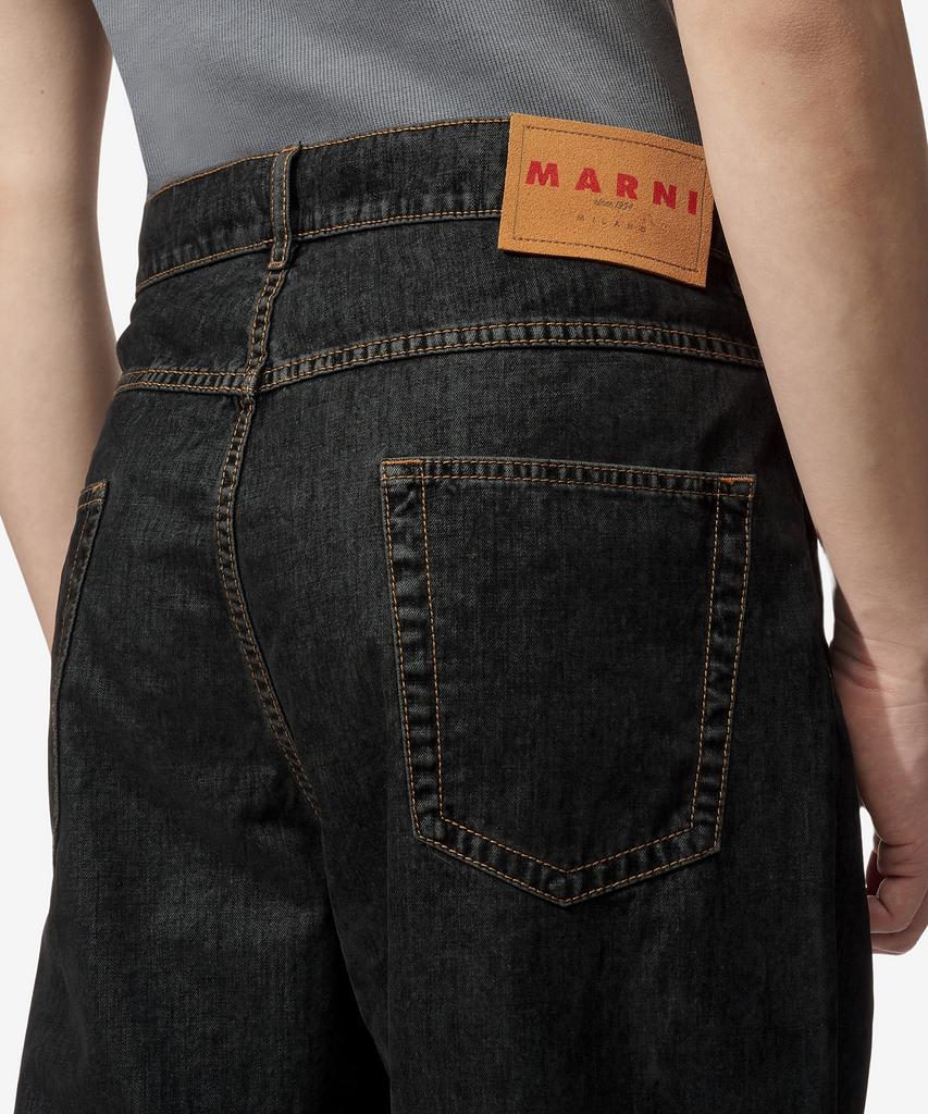 MARNI Garment Dyed Flock Denim Pants - Black / Puju0021A0Uscv98Fdn99