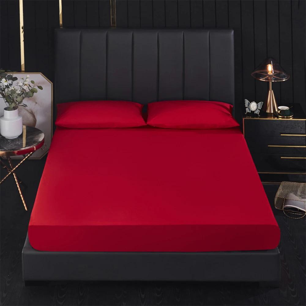 2025 1pc Waterproof Bedsheet,Solid Color Bed Sheet Anti-Stain Mattress Protector,Machine Washable Bedding,Can Be Used in All