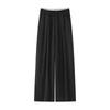 Women's Autumn 2025 High-Waist Wide-Leg Pants - White, Draped, Loose-Fit, Lightweight Yamamoto Style