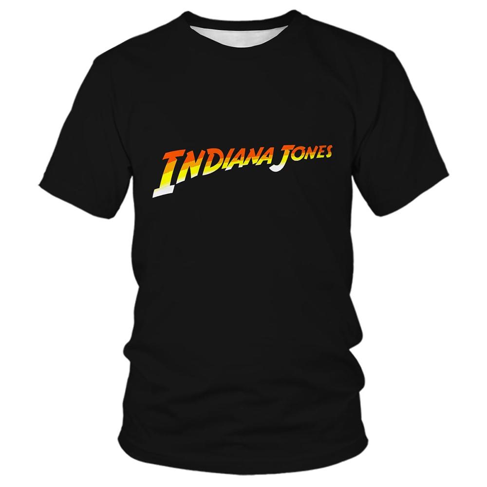 Classic Film 3D Print Indiana Jones Themed Sports Quick Dry Breathable Men's T-Shirt Outdoor Retro Casual Fashion Short Sleeve Top