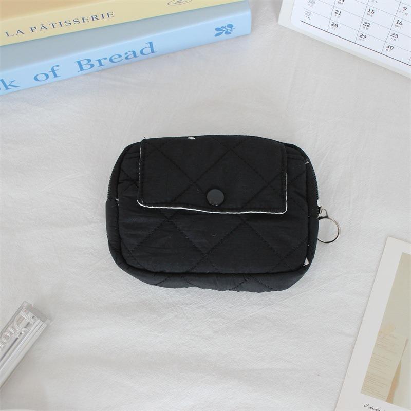 Cute Cartoon Floral Quilting Document Storage Bag Card Wallet Coin Purse ID Card Holder Driver's License Holder Badge Holder