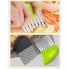 1PC Stainless Steel Potato Knife, Creative Wave Potato Knife, Potato Cutting Chip Knife Kitchen Gadgets Wolf Tooth Potato Cutting