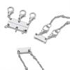 2Set Layered Necklace Clasps Magnetic Bracelet Connectors for Layering Multiple Strands Jewelry Connector Slide Tube Fasteners