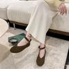 Fashion Spring and Autumn Women's Flat-bottomed Ballet Soft Leather Low-top Shoes Are Fashionable and Round-headed Casual Low-top Shoes.