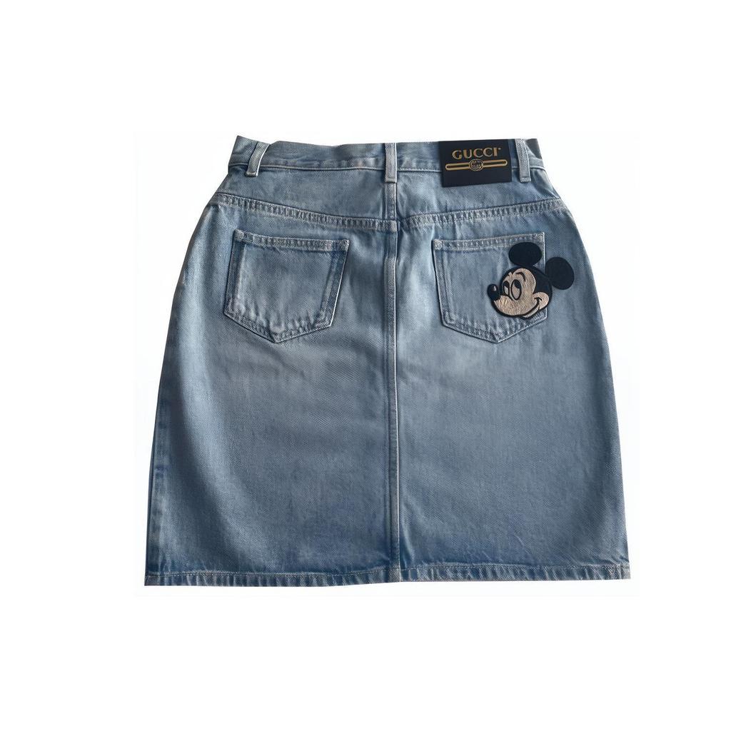 GUCCI Denim Short Skirts Women's Blue 539778-XDAZ3-4048