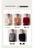 Women's Soft Cashmere Bamboo Leaf Sweater - Double-Strand, Round Neck, Perfect for Autumn and Winter