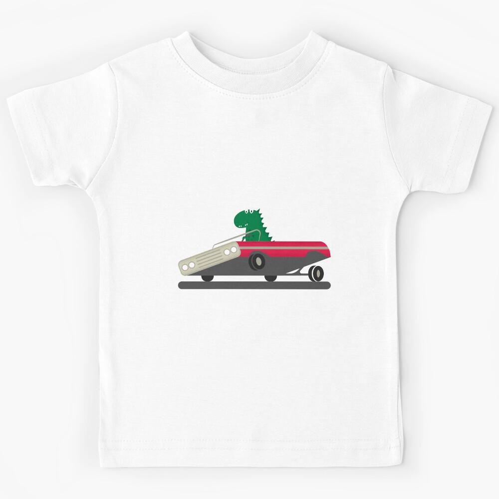 Dino rides in a lowrider. Kids T-Shirt 150