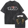 MF DOOM Vasket Svart Grafisk T-skjorte Hip Hop Rap Streetwear Unisex T-skjorte