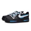 Nike Air Force 1 Low top Skateboard Shoes Unisex Black White Lake Blue CW2288-001(Team80-S-BOX)
