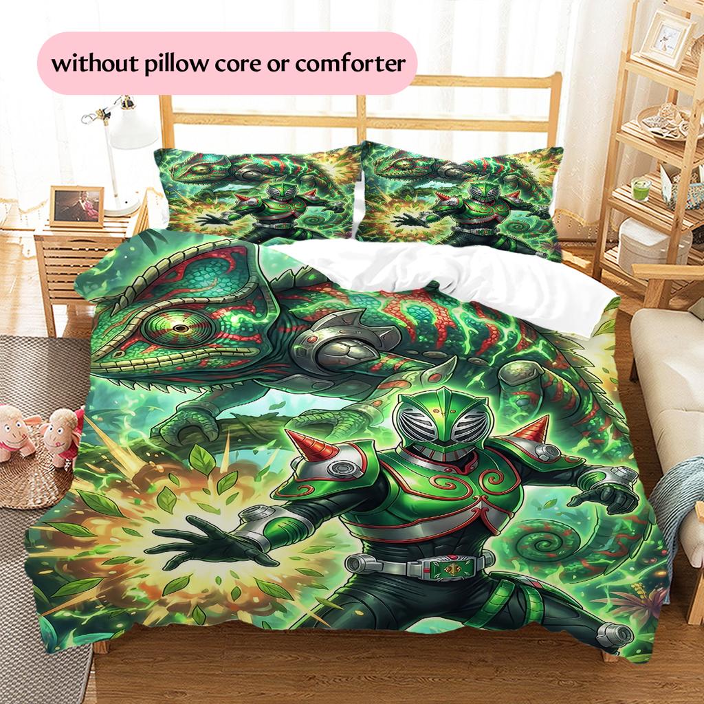 Rider RyukiPattern Bedding Quilt Set Home Decoration Gift (1 * duvet cover + 2 * pillowcase without core)