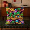 Puzzle Game B-Bubbles Bobble  Decorative Polyester Throw Pillow Cover Square Suitable for Home Office Coffee Shop Decor