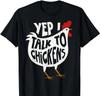 Black Chicken Themed Creative TShirts Nature Style Animal Lover Whimsical Creative Casual Short Sleeve Tops