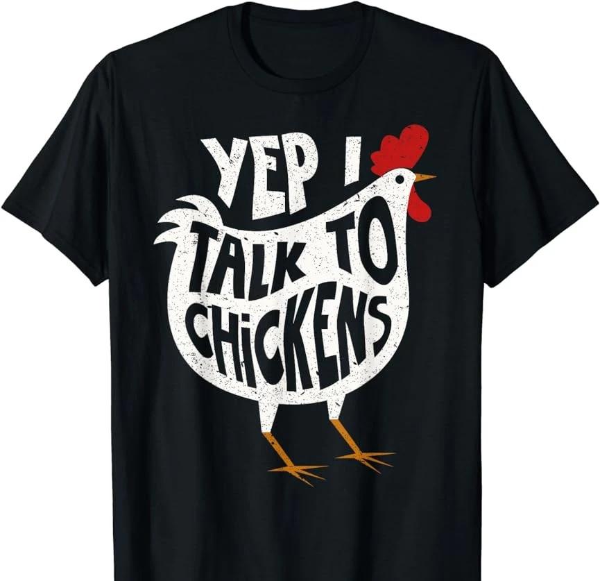 

Black Chicken Themed Creative TShirts Nature Style Animal Lover Whimsical Creative Casual Short Sleeve Tops S