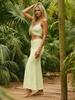 Spring/Summer 2026 Cross-Border Europe Beach Style Solid Color Ruffled Camisole & Skirt Set