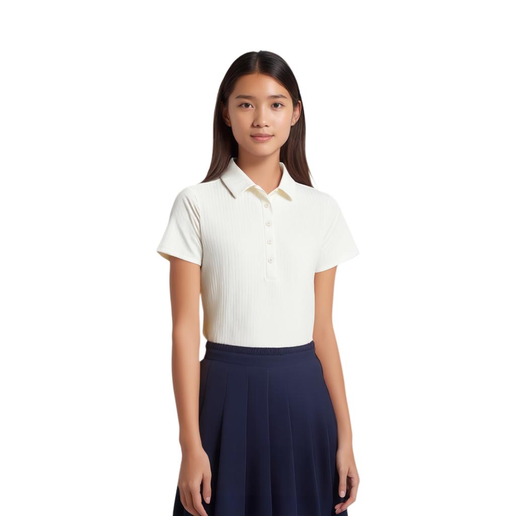 Adidas Cool Feeling Straight-Cut Breathable Polo Shirt Women Tops Pink White JD5275