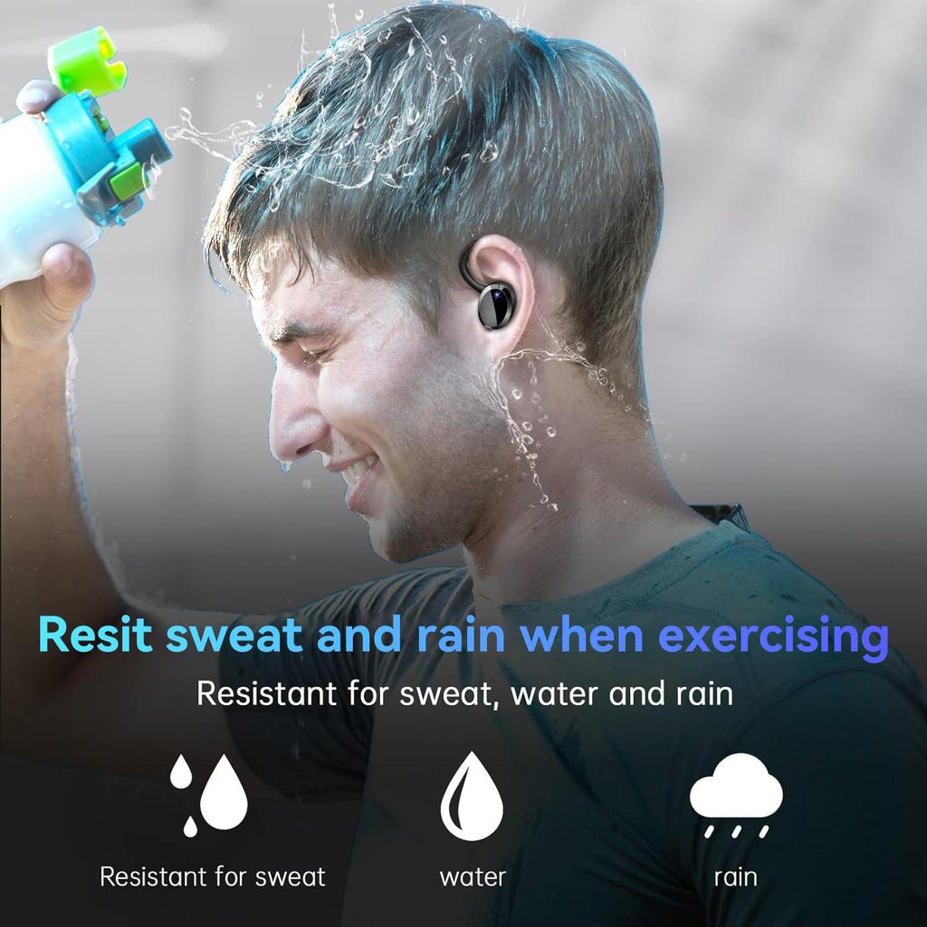 Q38 Waterproof Bluetooth In-ear Earphones with Digital Display - New Model, Hot-Selling Sports Ear-hook Stereo.