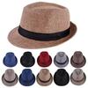 1Pcs Men's Fashion Top Hat Cotton Linen Gentleman Hat Casual Sunshade Four Seasons Hats Suitable for Parties and Other Occasions