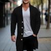 Woolen Trench Coat for Men Spring and Autumn Knit Cardigan Jacket Casual Overcoat