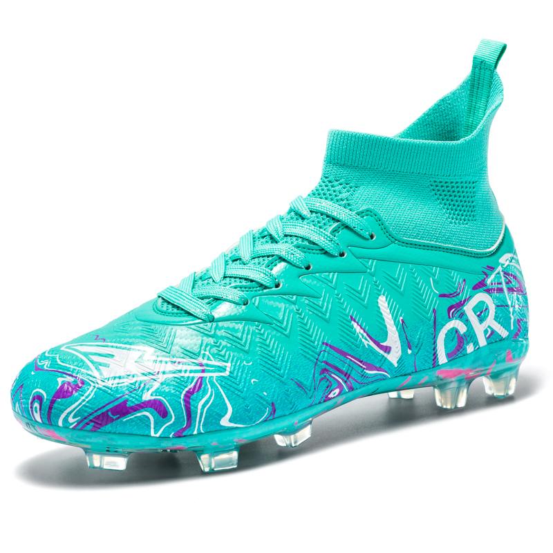 Men'S Soccer Field Boots Tf/Fg Teenager Football Boots Non-Slip Grass Training Sneakers High Quality Soccer Cleats Footwear