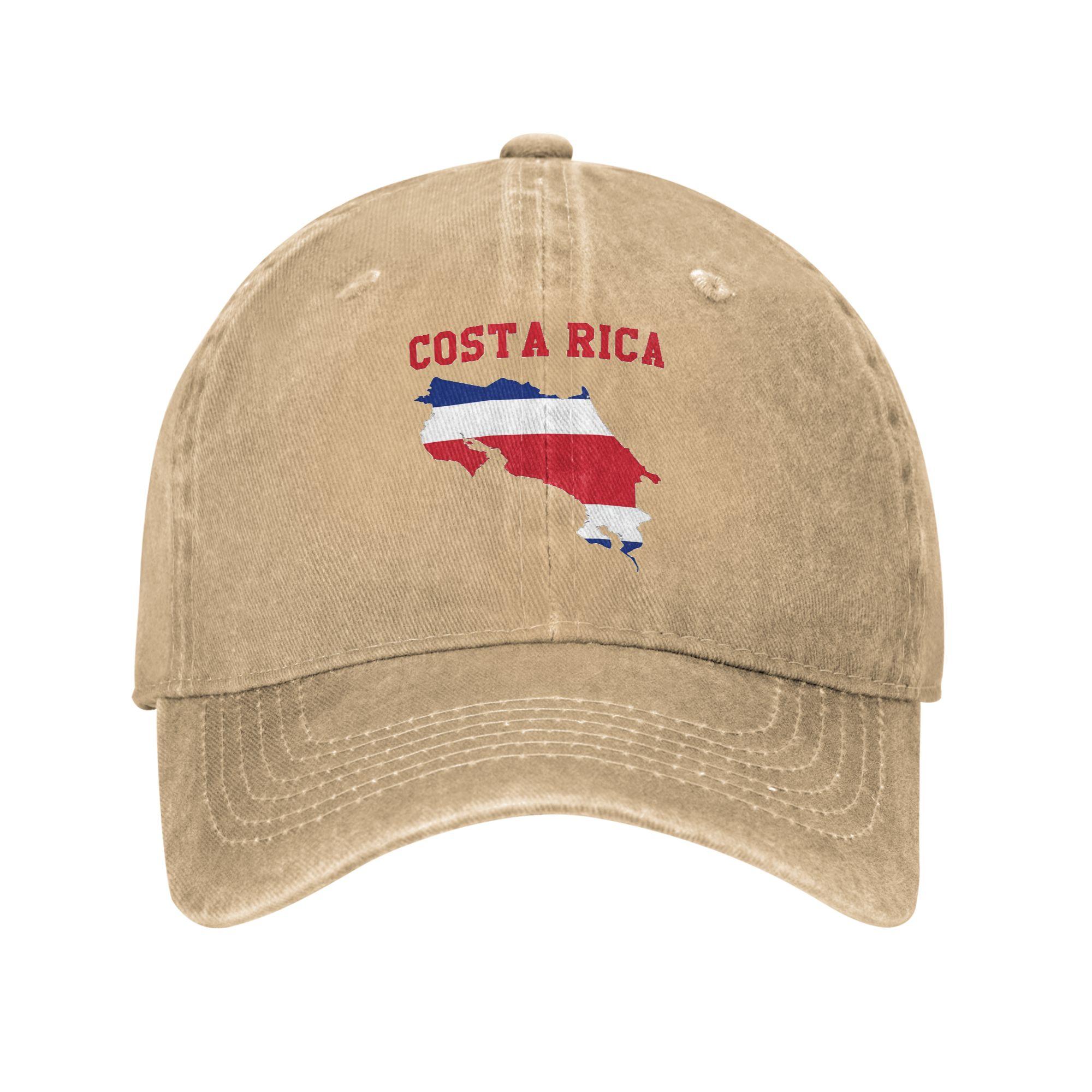 Mixue Cap Costa Rica Vlag Grafisch Denim Stof Pet Casual Baseball Petten Verstelbare Pet Zomer Unisex Baseball Petten One Size