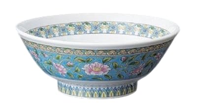 

Nishiki Blue 6.8-inch High-Footed Bowl [Diameter 21.5cm x Height 8.4cm, 1400cc, 707g, Made in Japan, Microwave and Dishwasher Safe]