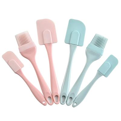 Homatter Lot de 3 spatules à crème antiadhésives en silicone pour pain, gâteau, beurre, mélangeur, brosse à huile