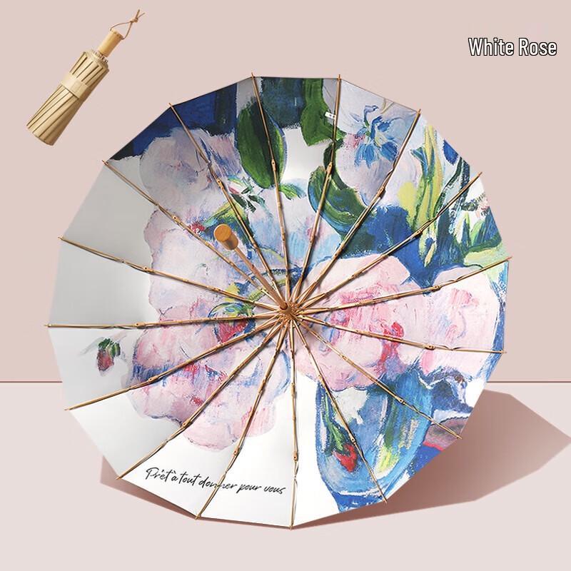 MAYDU Foldable UV Protection Sun & Rain Umbrella