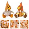 1Pair Harvest Festival Dwarf Dolls Set Handmade Gnomes Statuettes for Seasonal Home Embellishment Parties Supplies