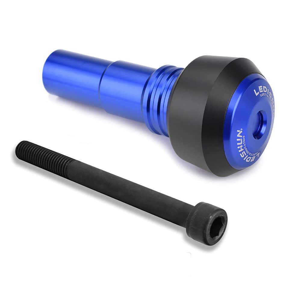 Motorcycle Muffler Slider for Kawasaki Eliminator/SE (24) [8BL-EL400A] CNC Guard Slider (1 Piece) (Blue)