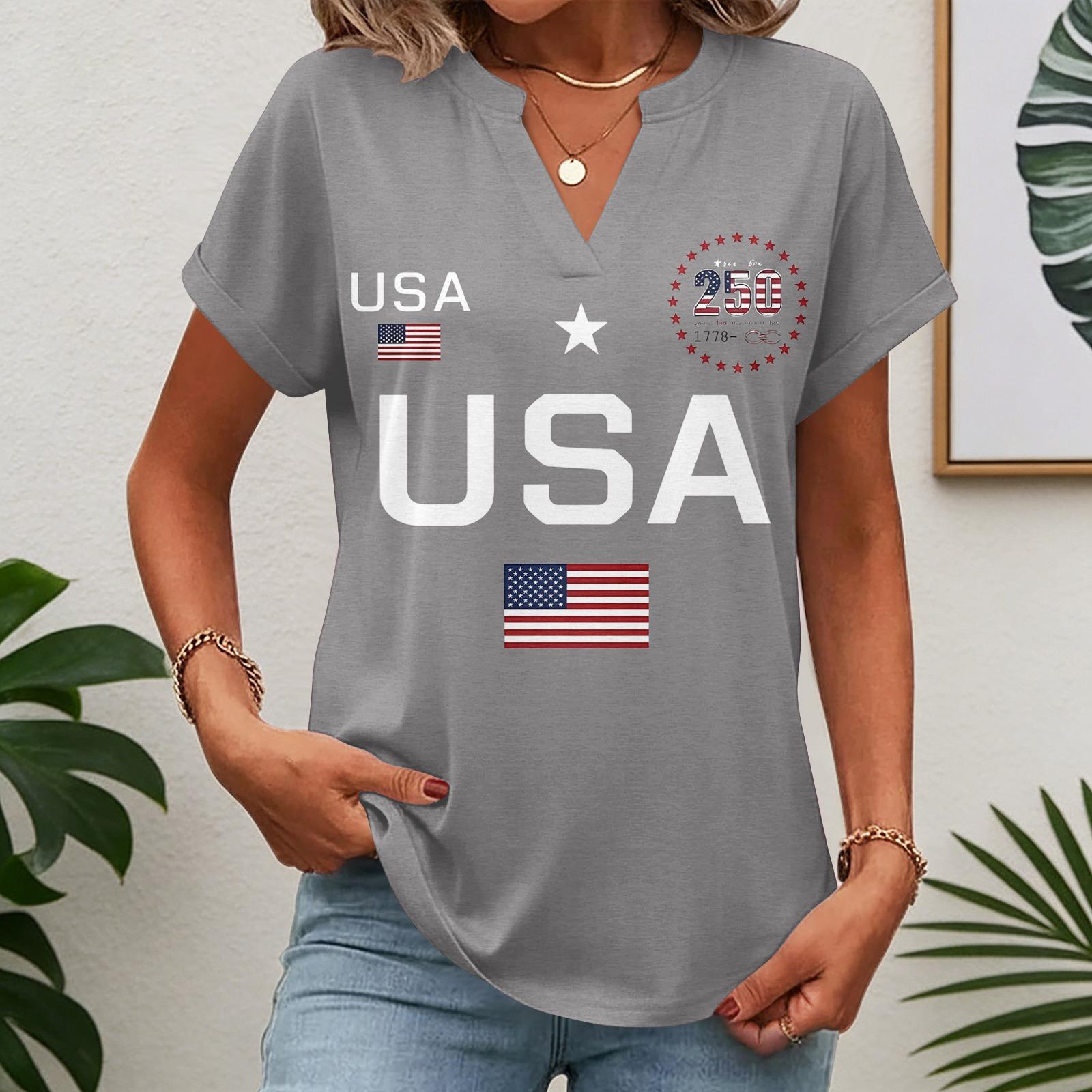 Womens Tops Short Sleeve Tee Summer V Neck Shirts Work Blouses Business Tunic XL