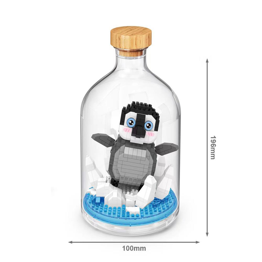 

Marine Organism In A Bottle Micro Diamond Block Manta Ray Anglerfish Clownfish Penguin Construction Brick Model Toy Sets Nanobricks