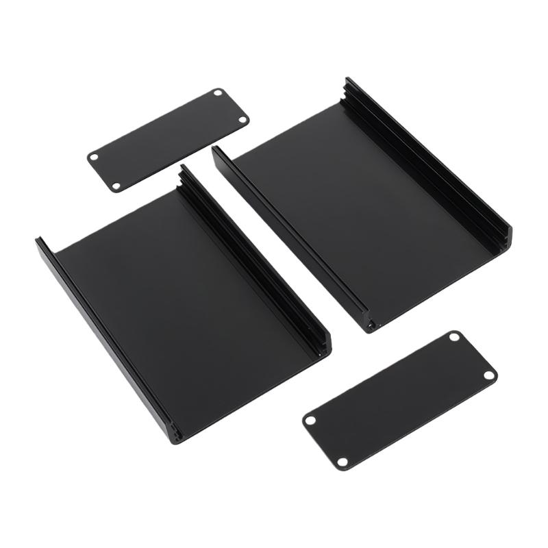 Black Metal Enclosure Box Heat Dissipation Case 80x50x20mm For Wiring Boards And Industrial Automation utilizes Housing
