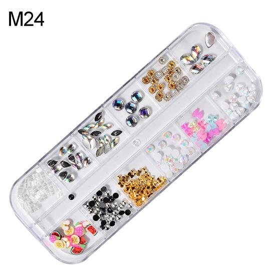 Sfaturi mixte pentru arta unghiilor DIY cu strasuri pentru decorare cu bile rotunde instrument de manichiura