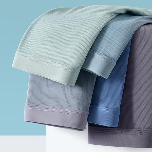 5pcs Men's Underwear Men's Summer Thin Mesh Ice Silk Flat Corner Shorts Four Corner Shorts Boxer Brief