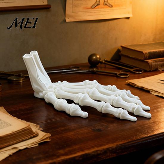 Skeleton Hand Ornament 3D Printed Figurine, Spooky Bone Statue for Lifelike Figurine Halloween Party, Gothic Model, Desk Decor Desktop Sculpture