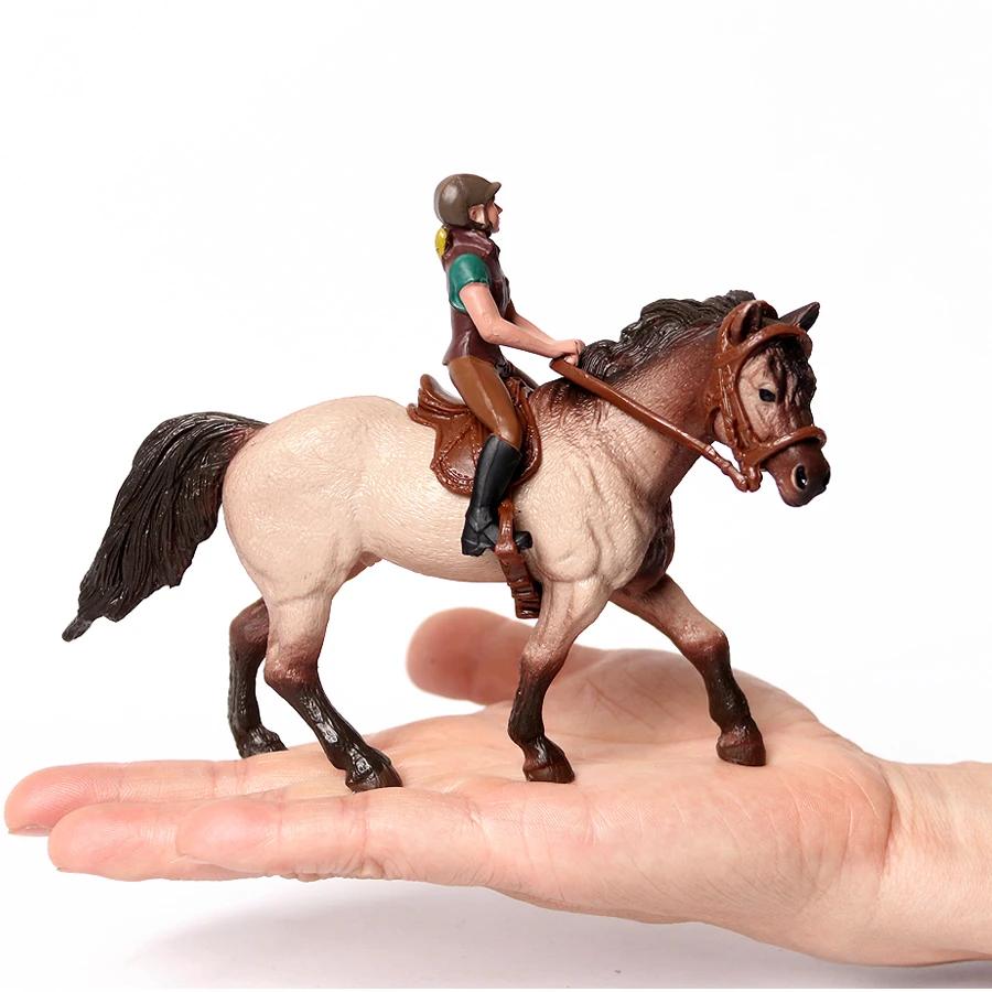 Toy Horses Equestrian Rider Horse Playset Farm Animals Action Figure Animal Figurines Plastic Models Children Toys Kids Gifts