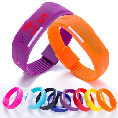 Sport LED Watches Candy Color Silicone Rubber Touch Screen Digital Watches Waterproof
