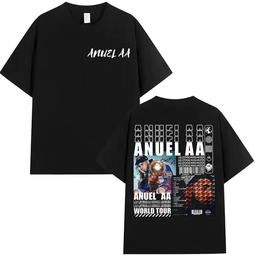 ANUEL AA Suitable for all seasons New Model personality Clothes Couples Unisex Oversized T-shirt high quality hot product High-end Luxury