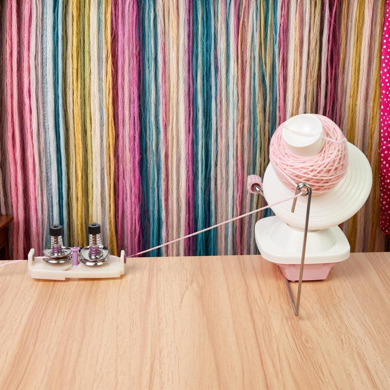 Double Ended Twist Winder Handheld Sewing Machine with A Desk Clamp Versatile Loom Tensioner Machine Knitting Tool Equipment