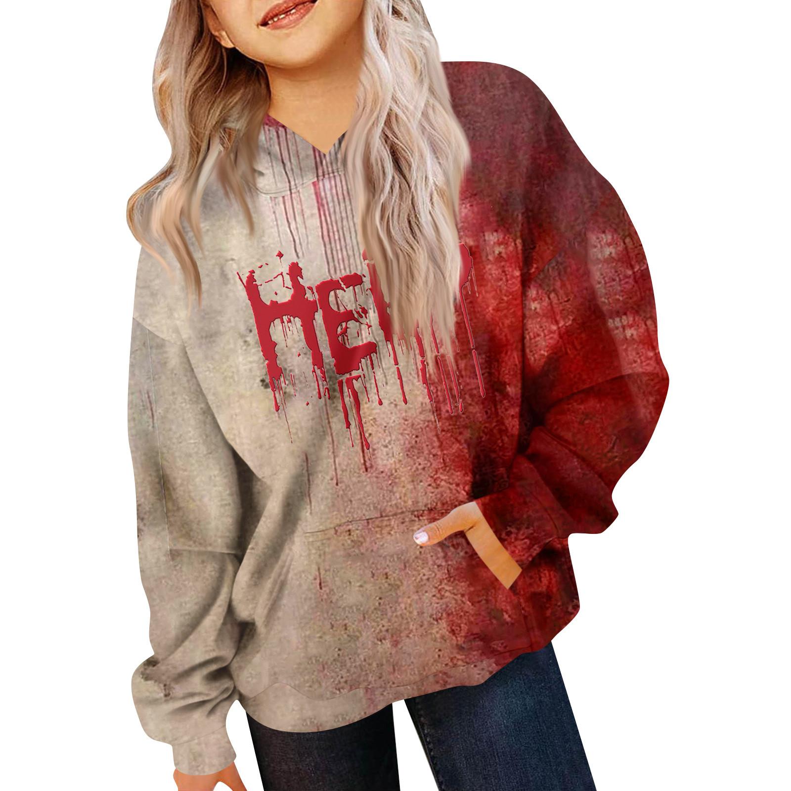 

Детская толстовка с длинным рукавом, повседневная толстовка с капюшоном, удобная, свободная, легкая детская толстовка 150 арбуз красный