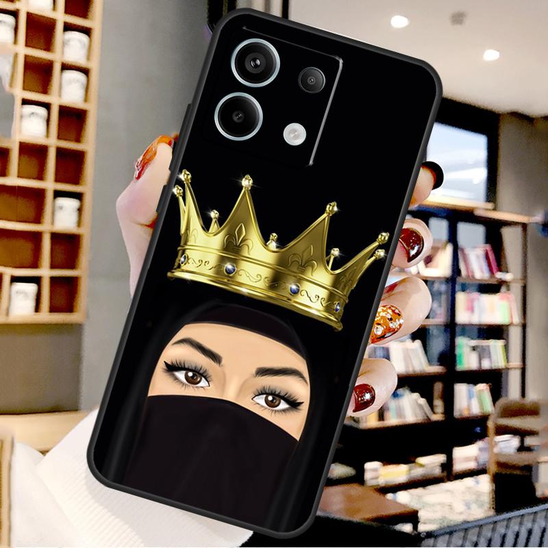 Islamic Hijab Girl Queen For Xiaomi Redmi Note 14 Pro 9 10 11 12 13 15 Pro Plus Case For Redmi 15 15C 14C 12C 10C 13C