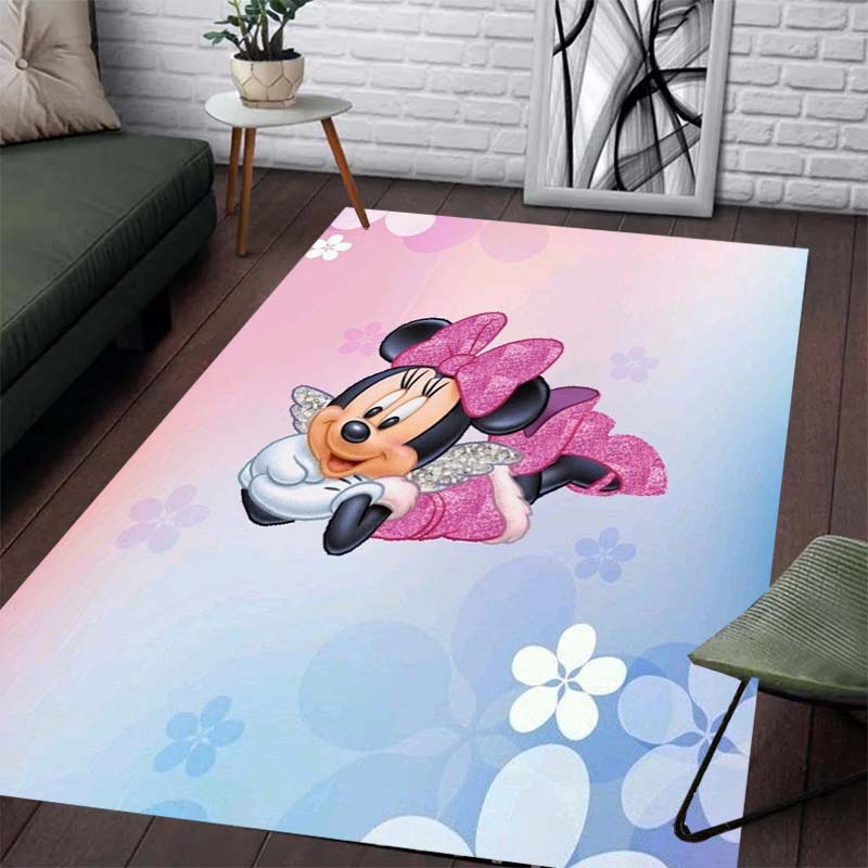 Cute and Beautiful Minnie Print Pattern Carpet - Non-slip Kitchen Mat, Outdoor Carpet, Home and Bedroom Decoration Birthday Gift