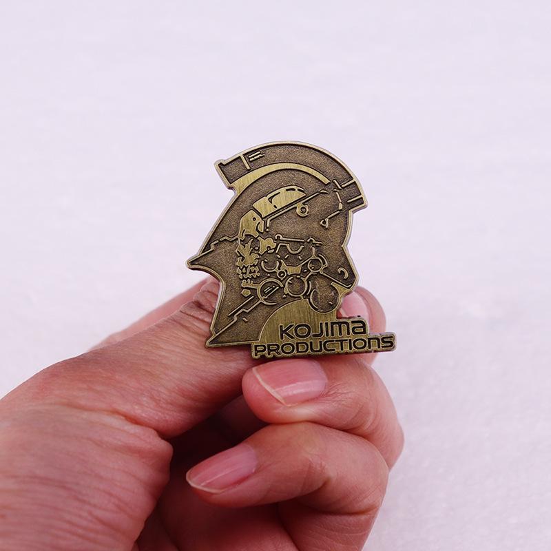 Hideo Kojima Vintage Japanese Game Studio Metal Brooch Badge