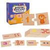 Juguete Matemático Montessori de Madera para Aprender Números y Geometría, Rompecabezas de Emparejar Números para Niños, Juego de Bloques Espesos con Patrones Digitales para Niños