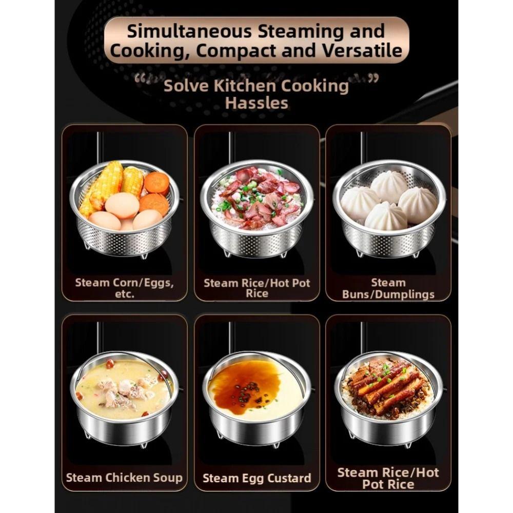 Stainless Steel Food Steamer Rack Water Resistant Rice Cooker Basket  Pressure Cooker