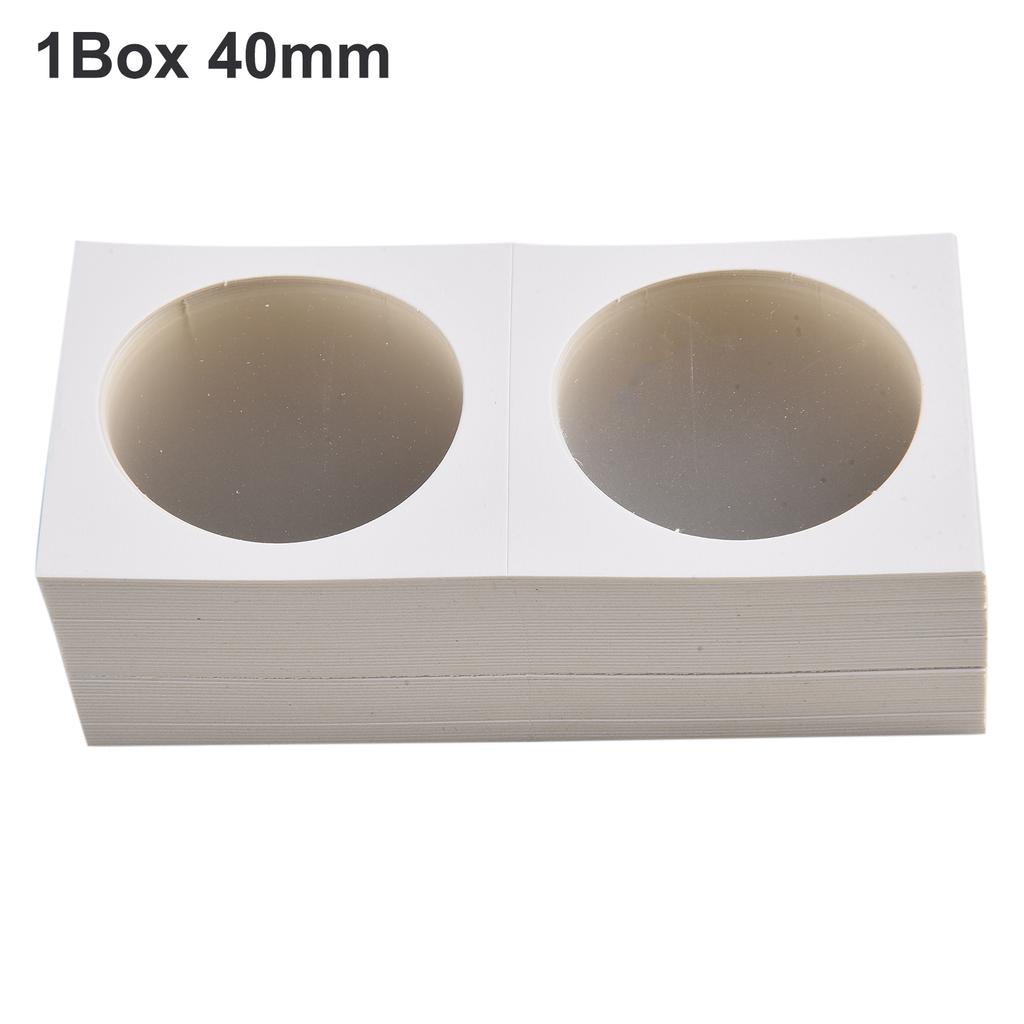1 Set Coin Storage Stamp Holder Square Cardboard Case Coin Album Collection Coin Holders Flip Clip Coin Capsules Cover Storage