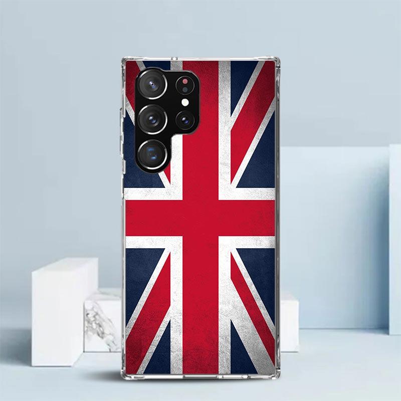 Union Jack England UK Flag Soft Cover for Samsung Galaxy S25 Edge S26 S24 S23 Ultra Phone Case S22 S21 Plus S20 FE Print Pattern