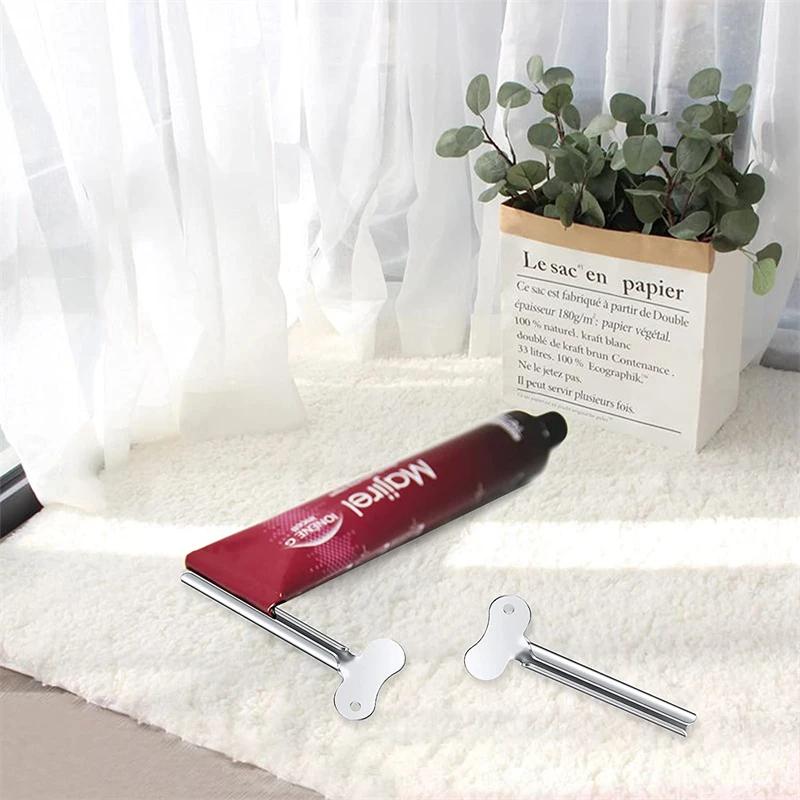 1-6 Pcs Stainless Steel Toothpaste Tube Squeezers Metal Key Toothpaste Squeezers for Bathroom Hair Dye Cosmetic Tubes Squeezer